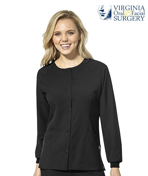 WonderWink W123 (8155) - Women's Crew Neck Warm Up Jacket (VOFS)