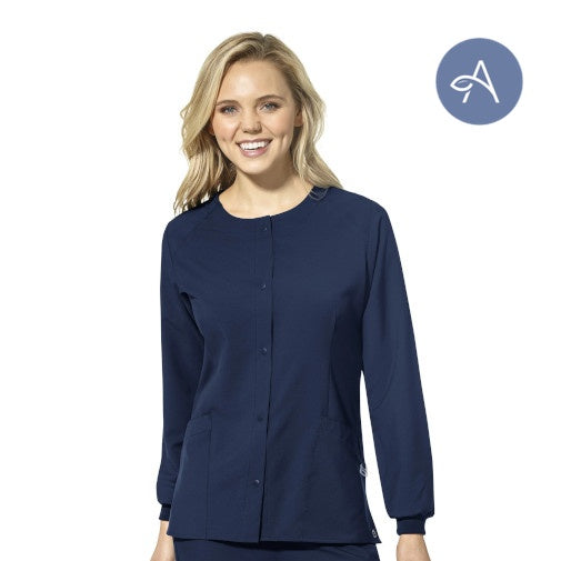 WonderWink W123 (8155) - Women's Crew Neck Warm Up Jacket (AGNIHOTRI)
