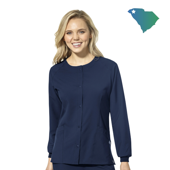 WonderWink W123 (8155) - Women's Crew Neck Warm Up Jacket (UOMS)