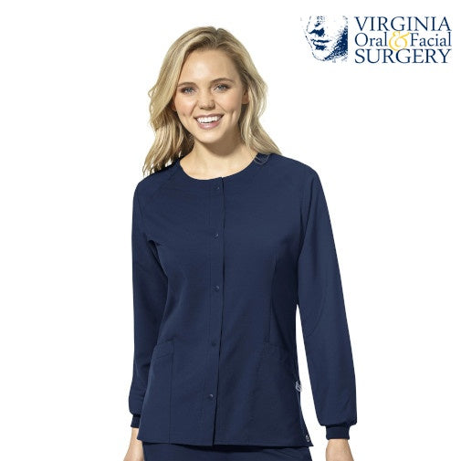 WonderWink W123 (8155) - Women's Crew Neck Warm Up Jacket (VOFS)