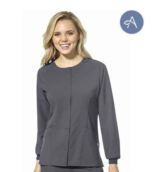 WonderWink W123 (8155) - Women's Crew Neck Warm Up Jacket (AGNIHOTRI)