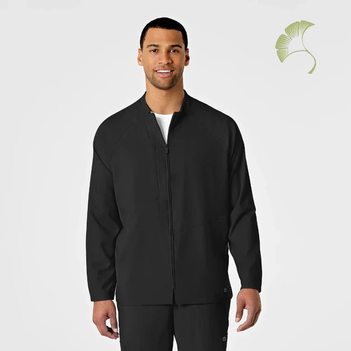 WonderWink W123 (8355) - Men's Zip Front Warm Up Scrub Jacket (AOFS)