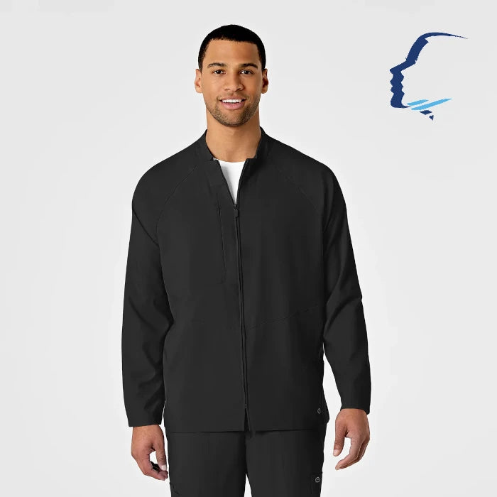 WonderWink W123 (8355) - Men's Zip Front Warm Up Scrub Jacket (CCOFS)