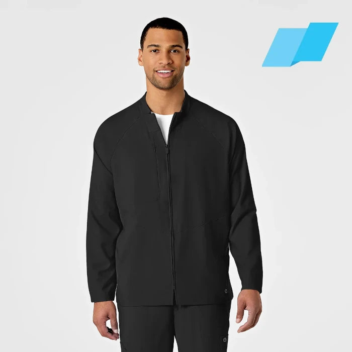 WonderWink W123 (8355) - Men's Zip Front Warm Up Scrub Jacket (Flagship)