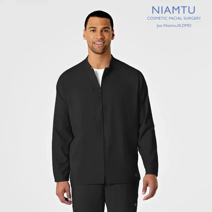 WonderWink W123 (8355) - Men's Zip Front Warm Up Scrub Jacket (NIAMTU)