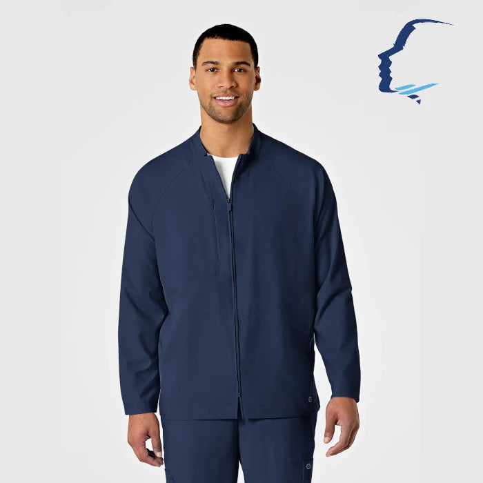 WonderWink W123 (8355) - Men's Zip Front Warm Up Scrub Jacket (CCOFS)