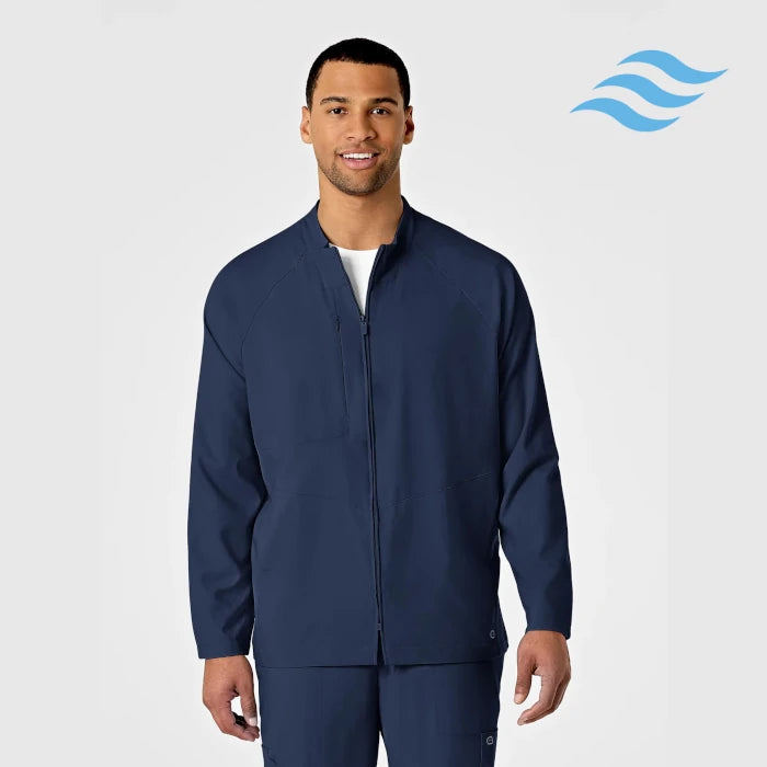 WonderWink W123 (8355) - Men's Zip Front Warm Up Scrub Jacket (Envision)