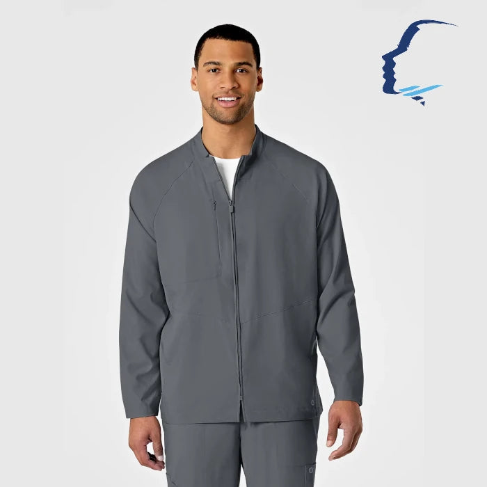 WonderWink W123 (8355) - Men's Zip Front Warm Up Scrub Jacket (CCOFS)