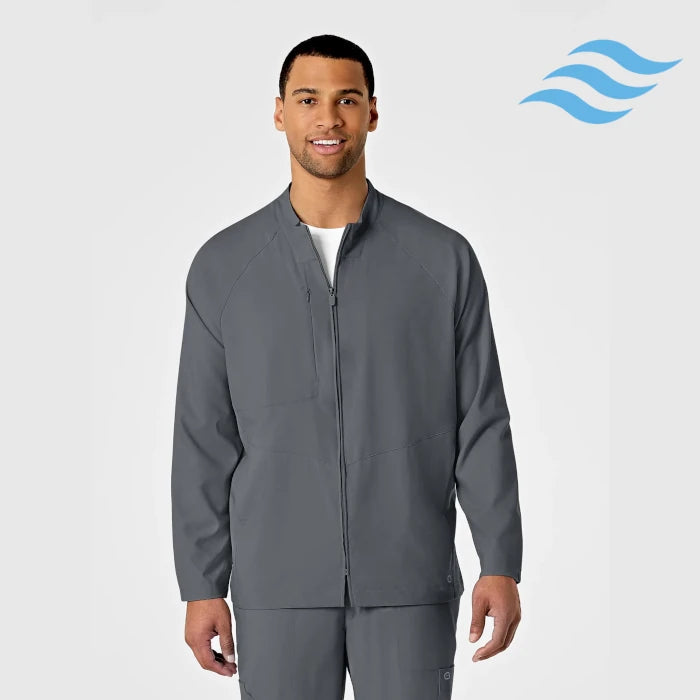 WonderWink W123 (8355) - Men's Zip Front Warm Up Scrub Jacket (Envision)