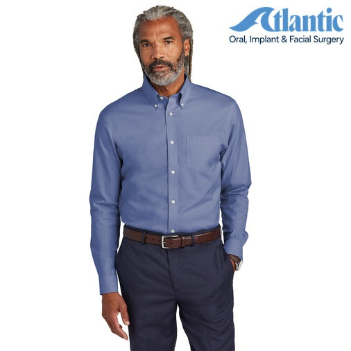 Brooks Brothers (BB18000) Wrinkle-Free Stretch Pinpoint Shirt (Atlantic)