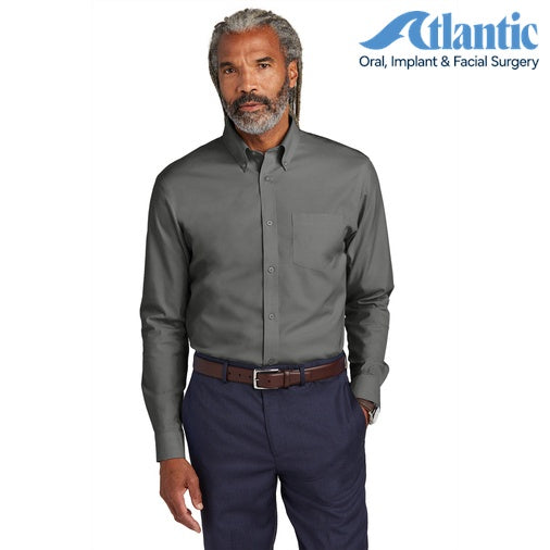 Brooks Brothers (BB18000) Wrinkle-Free Stretch Pinpoint Shirt (Atlantic)