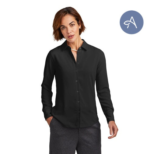 Brooks Brothers (BB18007) Women’s Full-Button Satin Blouse (AGNIHOTRI)