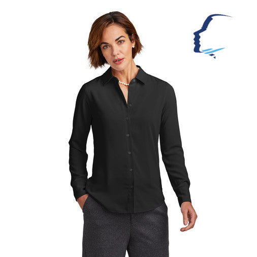 Brooks Brothers (BB18007) Women’s Full-Button Satin Blouse (CCOFS)