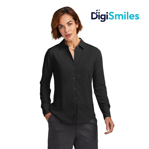 Brooks Brothers (BB18007) Women’s Full-Button Satin Blouse (DigiSmiles)