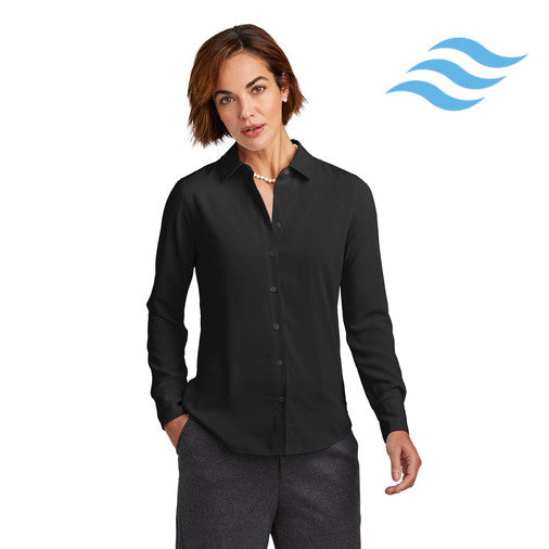 Brooks Brothers (BB18007) Women’s Full-Button Satin Blouse (Envision)
