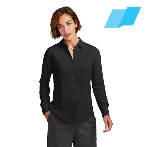 Brooks Brothers (BB18007) Women’s Full-Button Satin Blouse (Flagship)