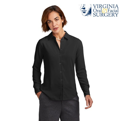 Brooks Brothers (BB18007) Women’s Full-Button Satin Blouse (VOFS)