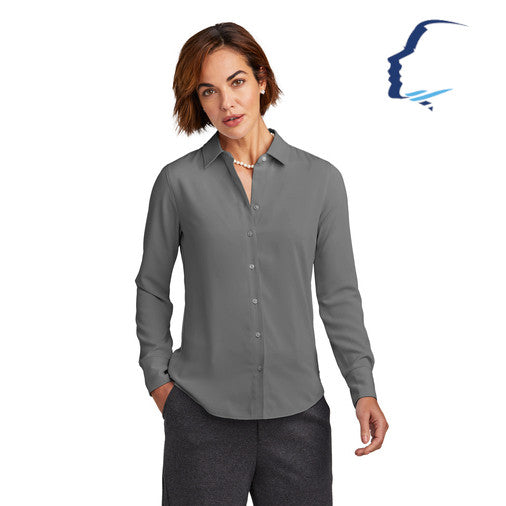 Brooks Brothers (BB18007) Women’s Full-Button Satin Blouse (CCOFS)