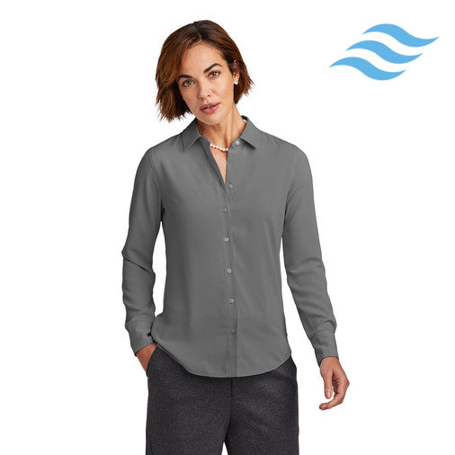 Brooks Brothers (BB18007) Women’s Full-Button Satin Blouse (Envision)