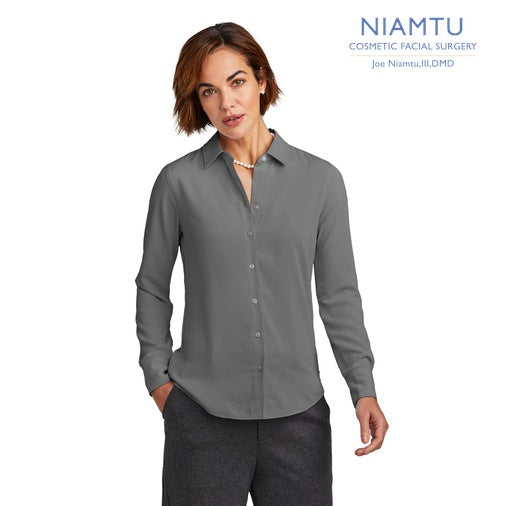 Brooks Brothers (BB18007) Women’s Full-Button Satin Blouse (NIAMTU)