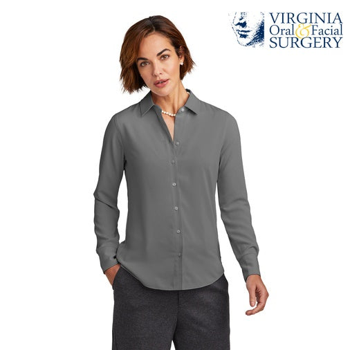Brooks Brothers (BB18007) Women’s Full-Button Satin Blouse (VOFS)