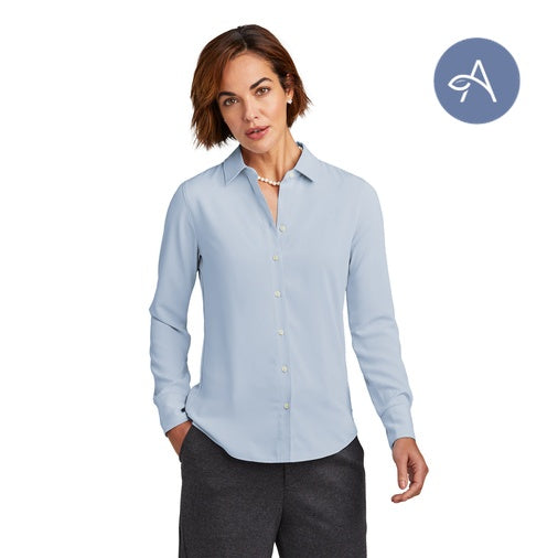 Brooks Brothers (BB18007) Women’s Full-Button Satin Blouse (AGNIHOTRI)