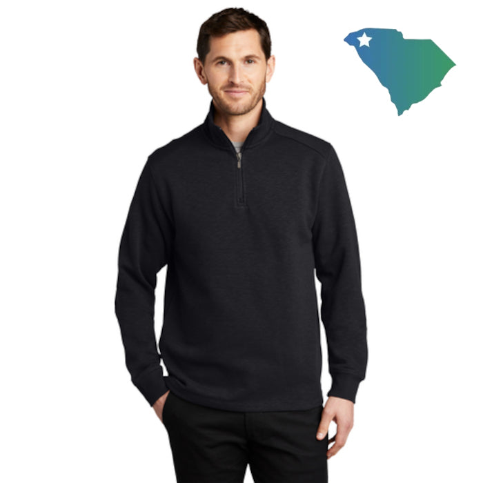 Port Authority (F295) Men's Slub Fleece 1/4-Zip Pullover (UOMS)