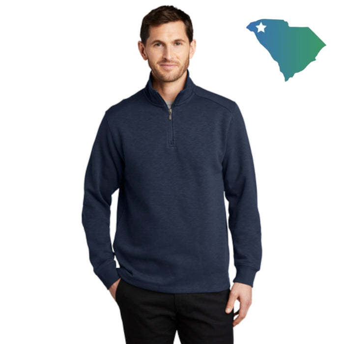 Port Authority (F295) Men's Slub Fleece 1/4-Zip Pullover (UOMS)