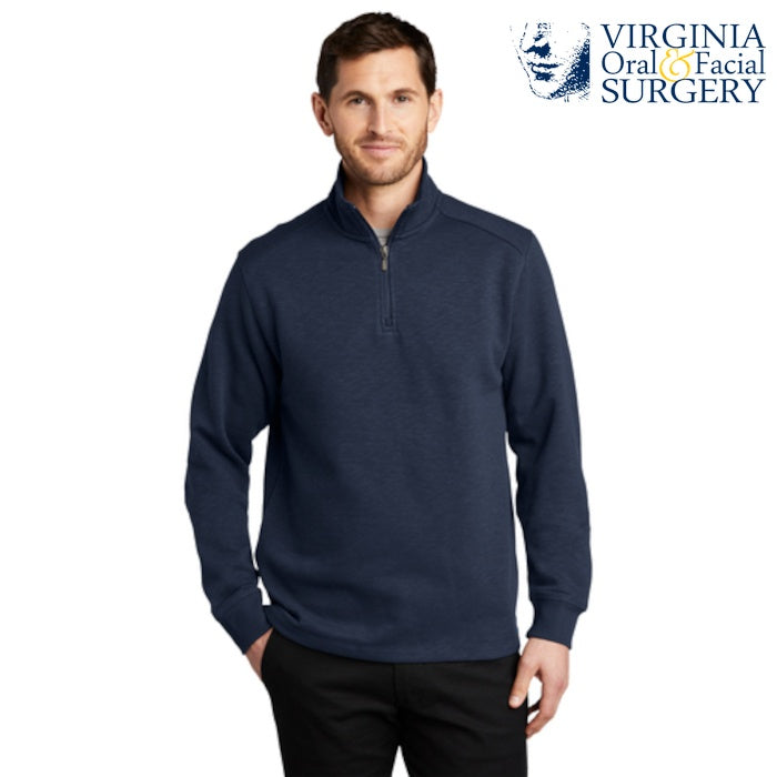 Port Authority (F295) Men's Slub Fleece 1/4-Zip Pullover (VOFS)