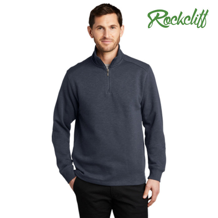 Port Authority (F295) Men's Slub Fleece 1/4-Zip Pullover (Rockcliff)