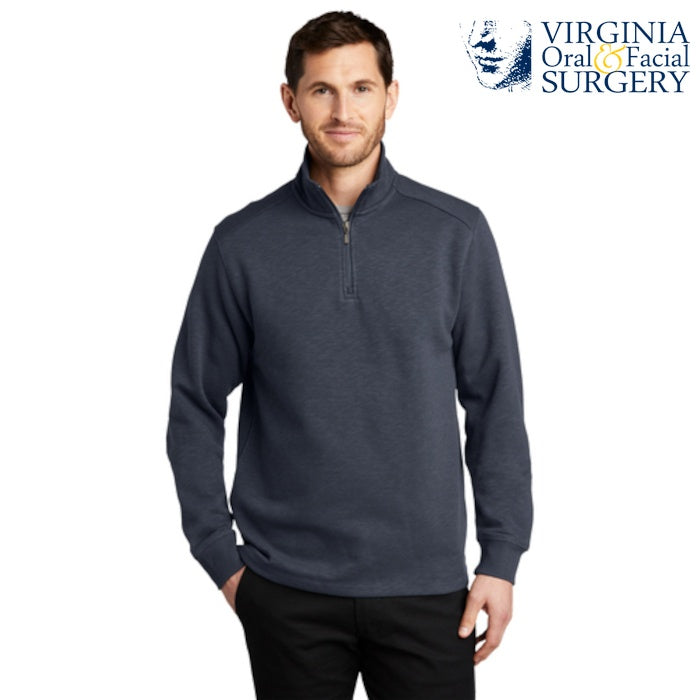 Port Authority (F295) Men's Slub Fleece 1/4-Zip Pullover (VOFS)