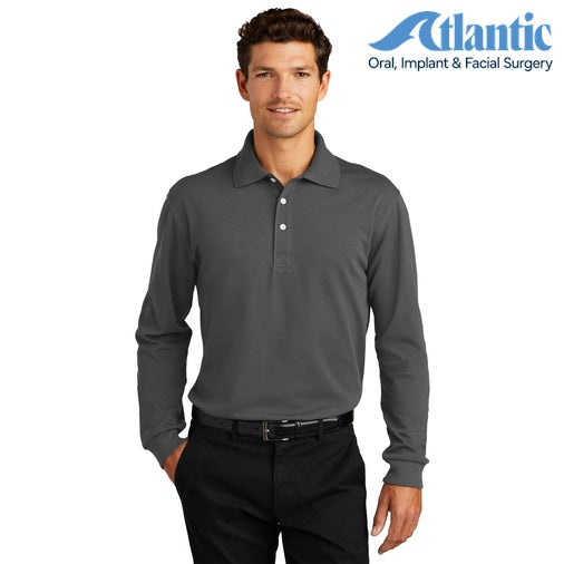 Port Authority (K455LS) Rapid Dry Long Sleeve Polo (Atlantic)