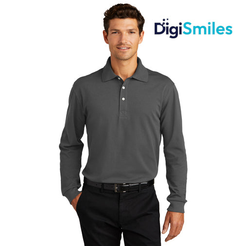 Port Authority (K455LS) Rapid Dry Long Sleeve Polo (DigiSmiles)