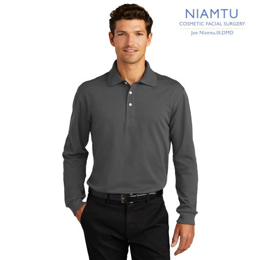 Port Authority (K455LS) Rapid Dry Long Sleeve Polo (NIAMTU)