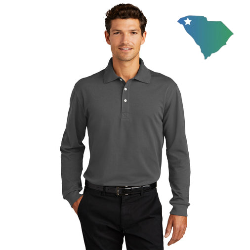 Port Authority (K455LS) Rapid Dry Long Sleeve Polo (UOMS)