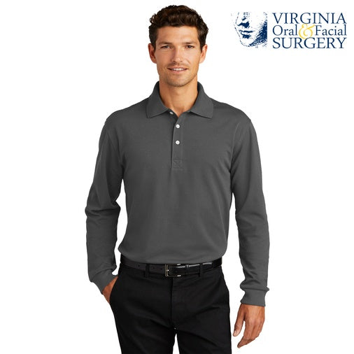 Port Authority (K455LS) Rapid Dry Long Sleeve Polo (VOFS)