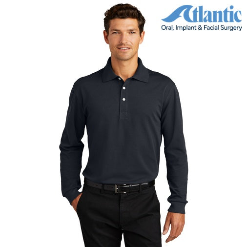 Port Authority (K455LS) Rapid Dry Long Sleeve Polo (Atlantic)