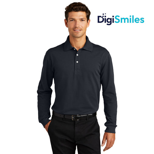Port Authority (K455LS) Rapid Dry Long Sleeve Polo (DigiSmiles)