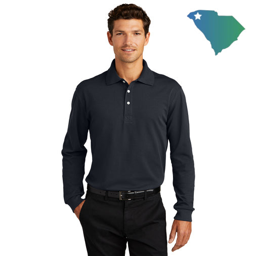 Port Authority (K455LS) Rapid Dry Long Sleeve Polo (UOMS)