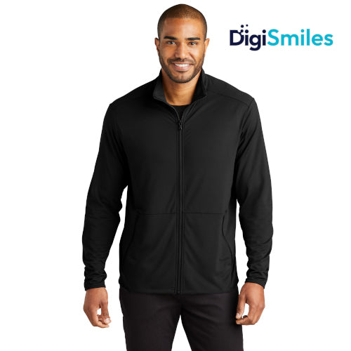Port Authority (K595) Men's Accord Stretch Fleece Full-Zip (DigiSmiles)