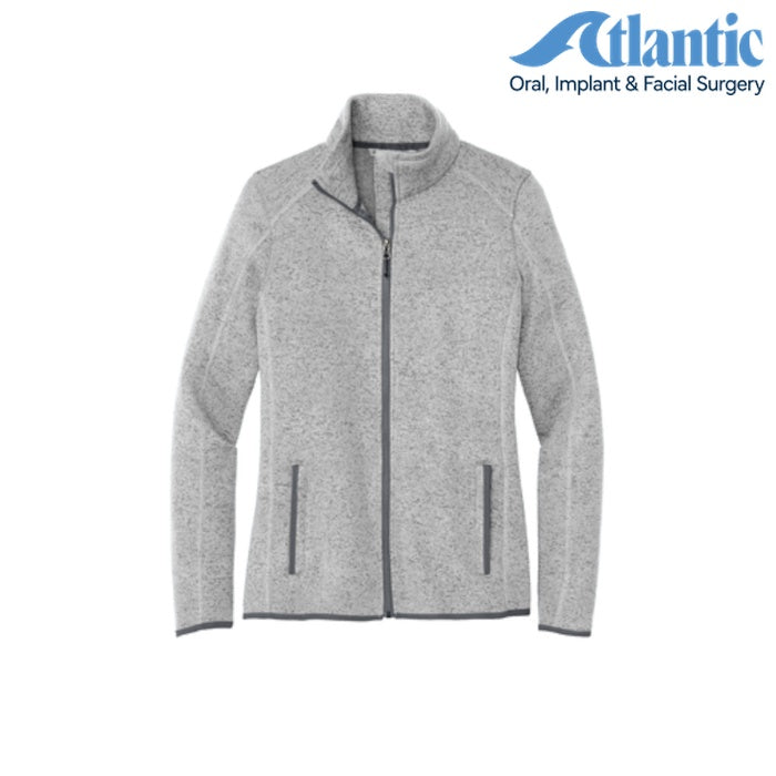 Port Authority (L232) Women's Sweater Fleece Jacket (Atlantic)