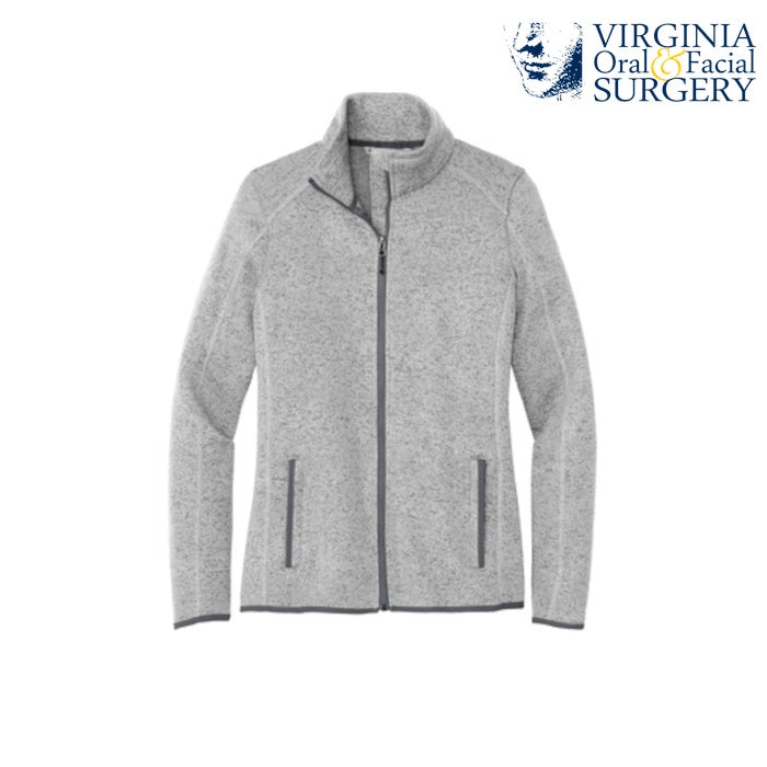 Port Authority (L232) Women's Sweater Fleece Jacket (VOFS)