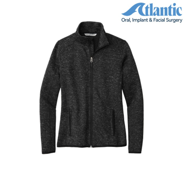 Port Authority (L232) Women's Sweater Fleece Jacket (Atlantic)
