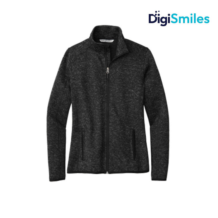 Port Authority (L232) Women's Sweater Fleece Jacket (DigiSmiles)