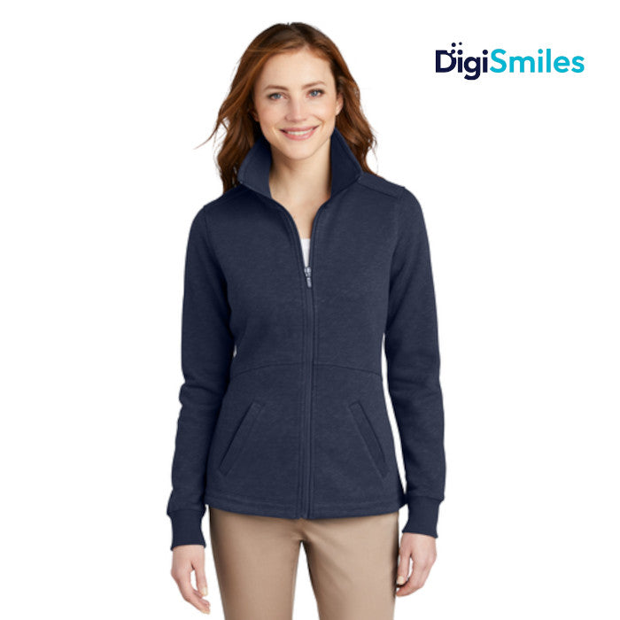 Port Authority (L293) Women's Slub Fleece Full-Zip Jacket (Digismiles)
