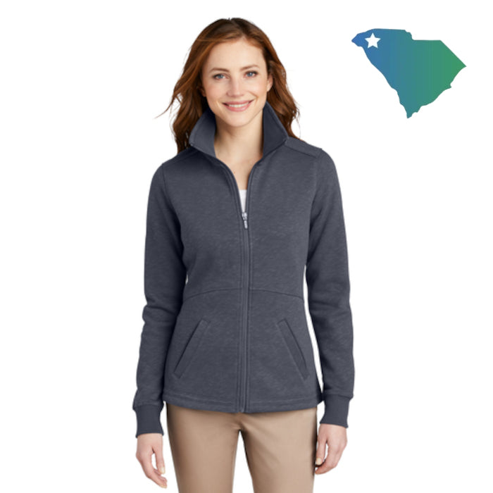 Port Authority (L293) Women's Slub Fleece Full-Zip Jacket (UOMS)
