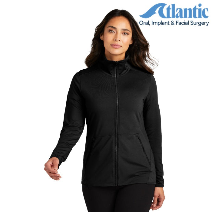Port Authority (LK595) Women's Accord Stretch Fleece Full-Zip (Atlantic)