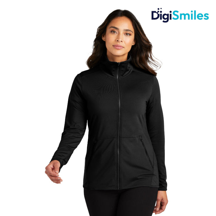 Port Authority (LK595) Women's Accord Stretch Fleece Full-Zip (DigiSmiles)