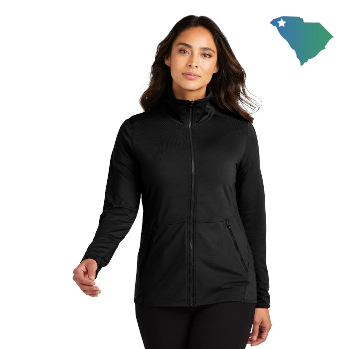 Port Authority (LK595) Women's Accord Stretch Fleece Full-Zip (UOMS)