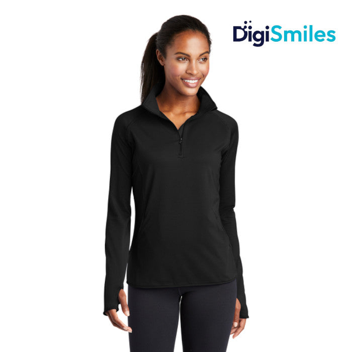 Sport-Tek (LST850) Women's Sport-Wick Stretch 1/4-Zip Pullover (DigiSmiles)